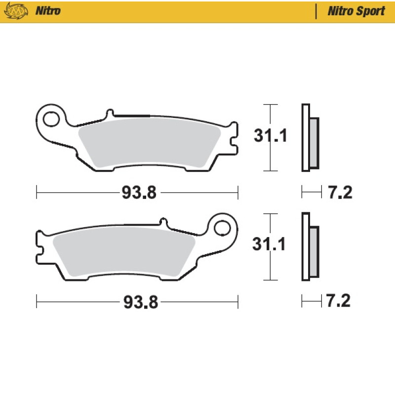 Moto Master Moto-Master Nitro Racing Brakepads Yamaha YZ250F front