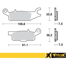 Prox Front Brake Pad YFM250R Raptor '08-13 (Left) + YFM700F