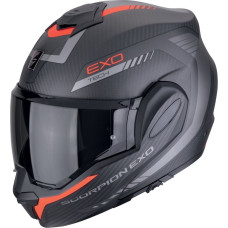 SCORPION Helmet EXO-TECH EVO CARBON Cozy Matt Black-Red
