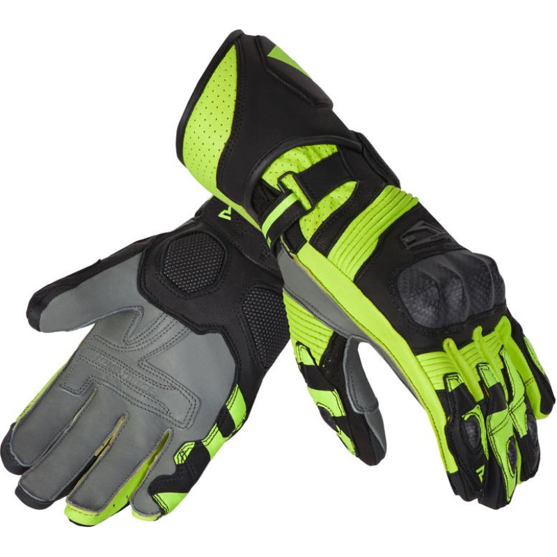 Rebelhorn FIGHTER BLACK FLUO YELLOW MOTORCYCLE GLOVES