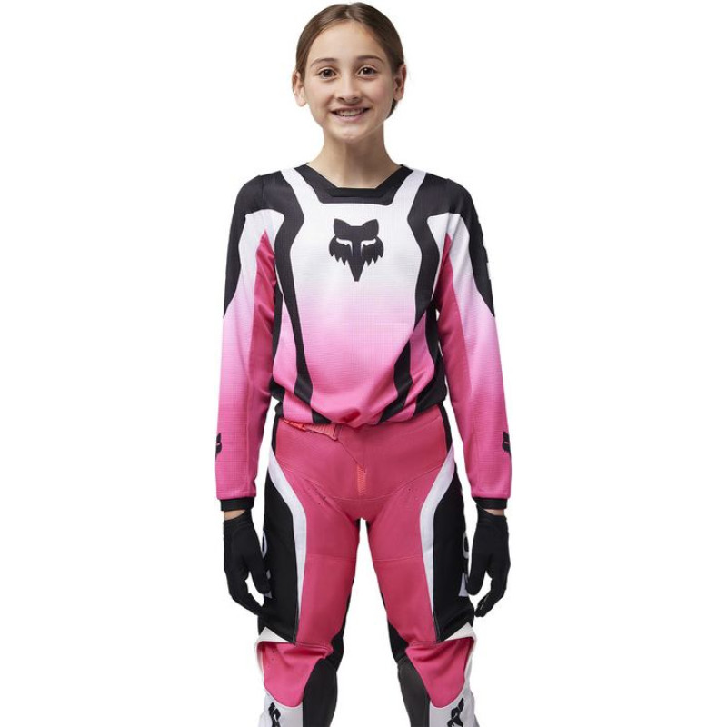 FOX JUNIOR GIRLS 180 LEAN BLACK/PINK 24 TROUSERS