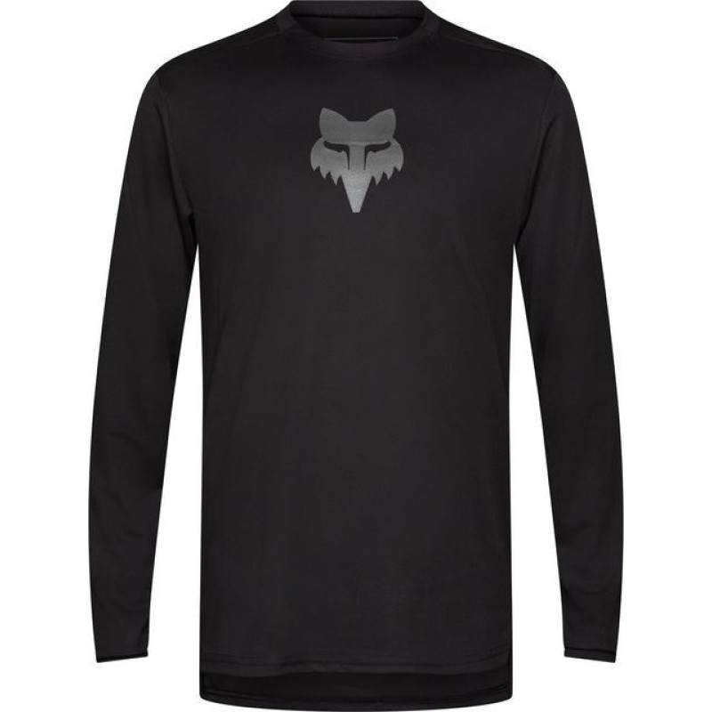 FOX SHIRT LONG SLEEVE CYCLING FOX RANGER FOX HEAD BLACK