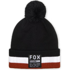 FOX FRACTURE POM WINTER HAT BEANIE BLACK