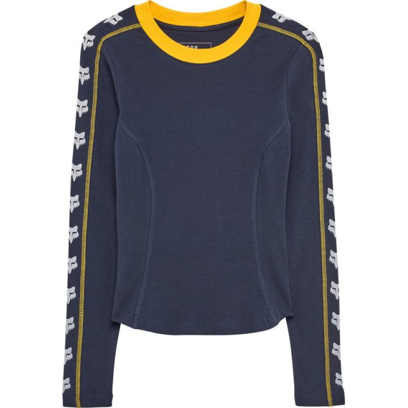 FOX LONG-SLEEVED T-SHIRT FOX LADY CIRCA 74 FITTED MIDNIGHT