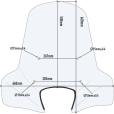 Givi Specific screen transparent 50.8 x 66 cm (H x W)