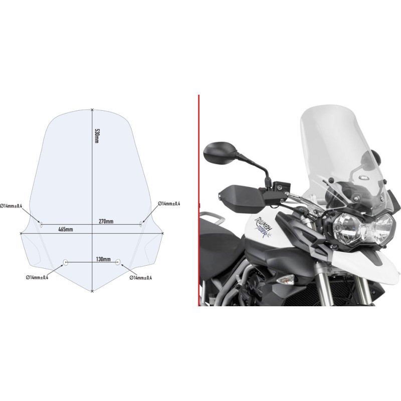 Givi Specific fitting kit for 6401DT Tiger 800 11-