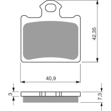 Goldfren Brake Pads 297 Ceramic Carbon AD
