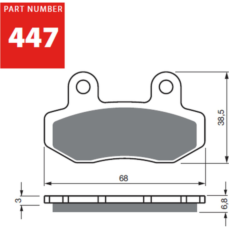 Goldfren Brake Pads 447 Ceramic Carbon S33