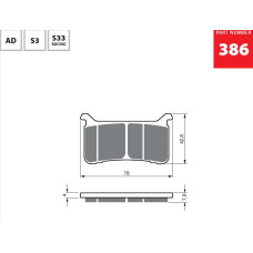 Goldfren Brake Pads 386 Ceramic Carbon S3