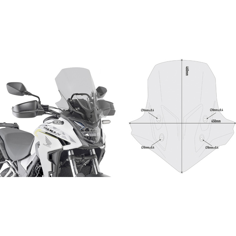 Givi SPOILER HONDA CB500X FUM&Eacute;