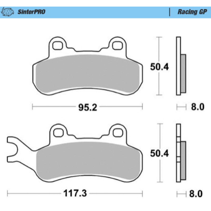 Moto Master Motomaster Brake pads Racing GP: ATV/UTV