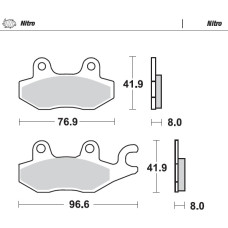 Moto Master Moto-Master Brakepads Arctic Cat: DVX50/90 Kawasaki: KLF300/400 KVF650 KRF75