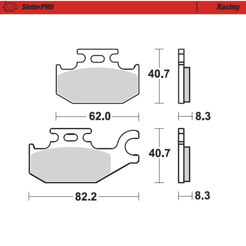 Moto Master Moto-Master Brakepads Suzuki: LTA 700 / 750 Kingquad right