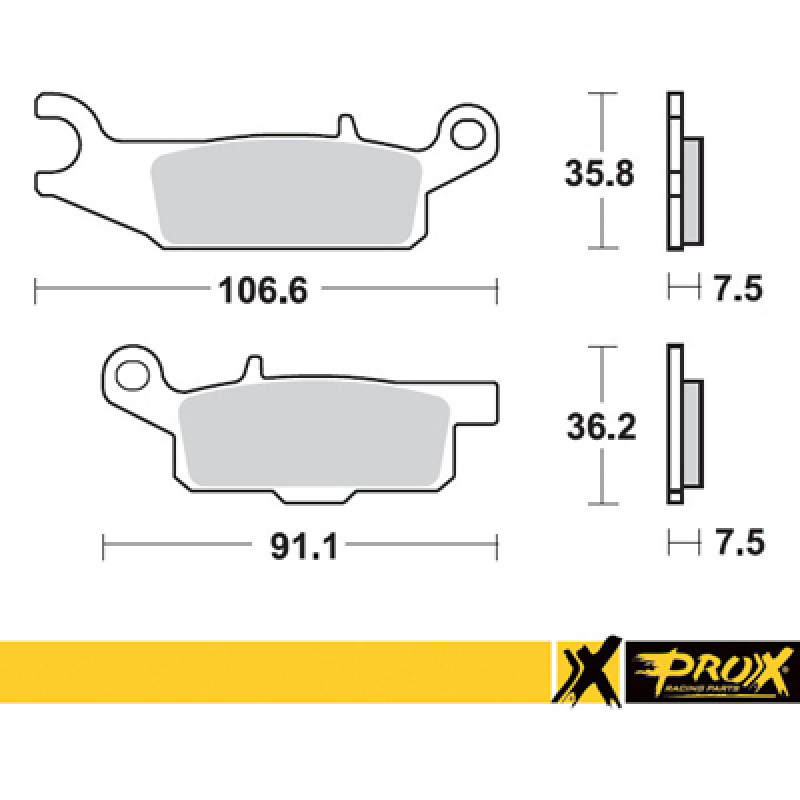 Prox Front Brake Pad YFM250R Raptor '08-13 (Right) + YFM700F