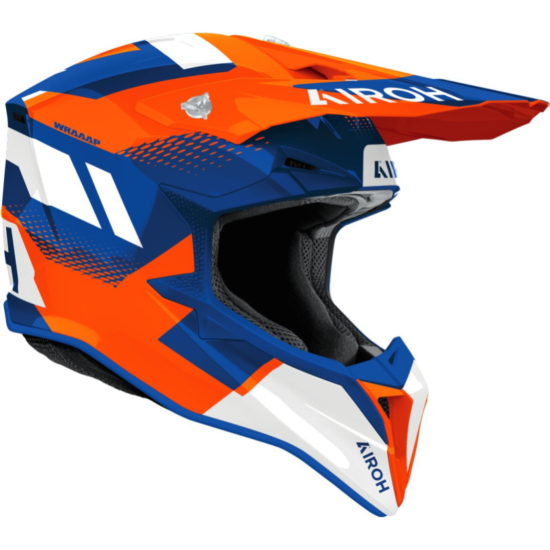 Airoh Helmet Wraaap Vision Orange/Blue gloss