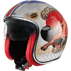 Premier Helmets Vintage Evo Pin Up OS Silver
