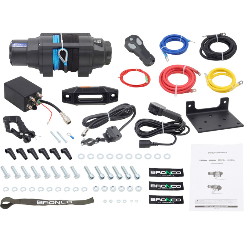 Bronco HDCS WINCH 3500 synthetic line remote control