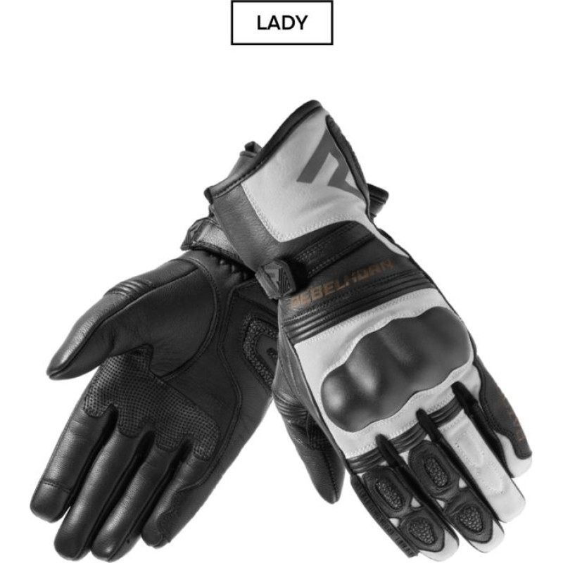 Rebelhorn PATROL WOMEN BLACK GREY MOTORCYCLE GLOVES WXS