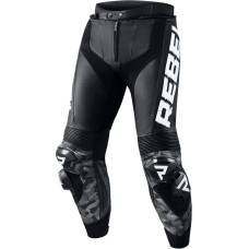 Rebelhorn REBEL BLACK WHITE LEATHER MOTORCYCLE PANTS