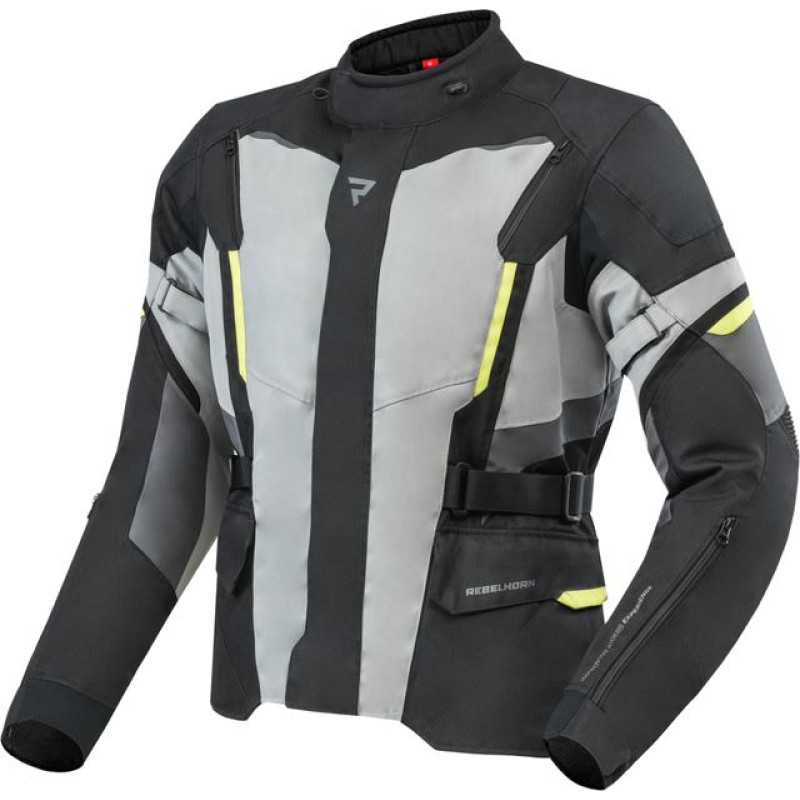 Rebelhorn SCOUT BLACK GREY FLUO YELLOW TEXTILE MOTORCYCLE JACKET