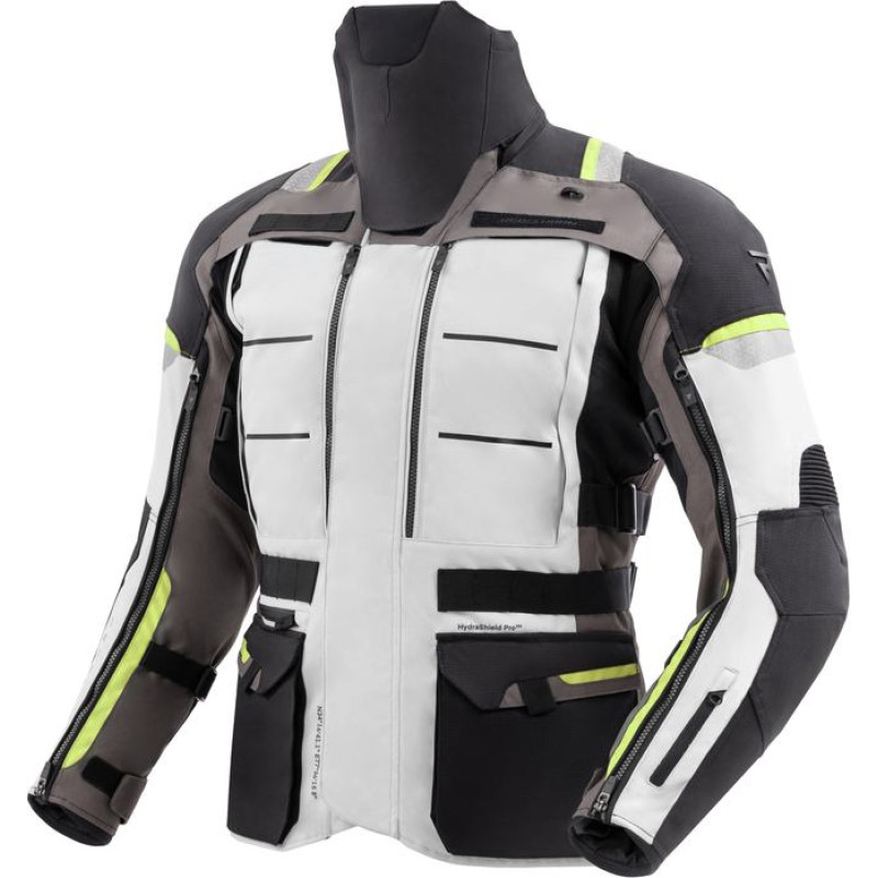 Rebelhorn CUBBY 5 BLACK GREY FLUO YELLOW TEXTILE MOTORCYCLE JACKET