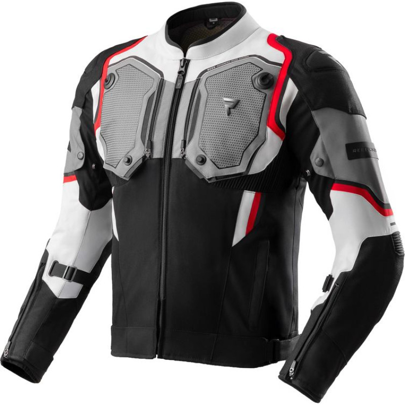 Rebelhorn BORG 2 BLACK GREY RED TEXTILE MOTORCYCLE JACKET