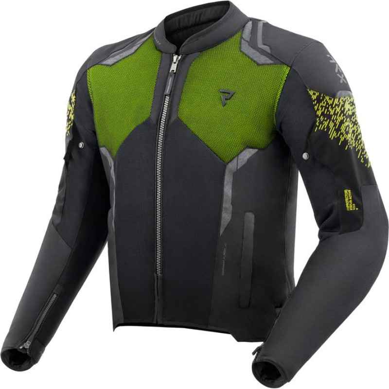 Rebelhorn JAX BLACK FLUO YELLOW TEXTILE MOTORCYCLE JACKET