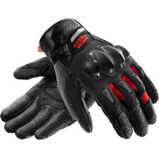 Rebelhorn DEFENDER BLACK RED MOTORCYCLE GLOVES