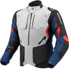 Rebelhorn HIKER 4 LIGHT GREY BLUE RED TEXTILE MOTORCYCLE JACKET
