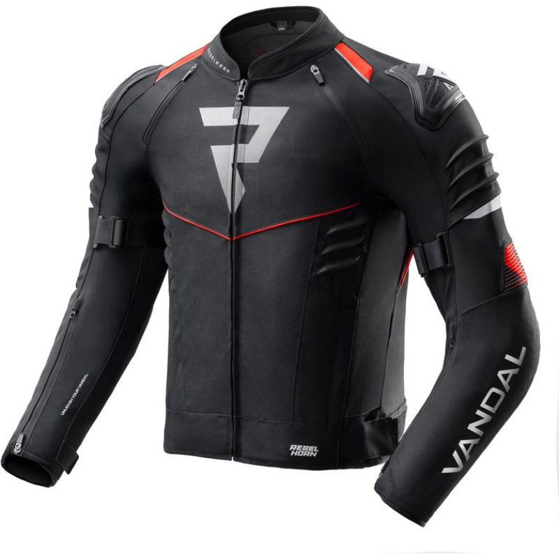 Rebelhorn VANDAL 2 BLACK RED TEXTILE MOTORCYCLE JACKET
