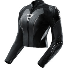 Rebelhorn DIVA RS WOMEN BLACK WHITE LEATHER MOTORCYCLE JACKET