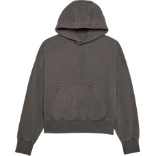 FOX LADY WORDMARK OVERSIZED FLEECE HOODIE IN PEWTER