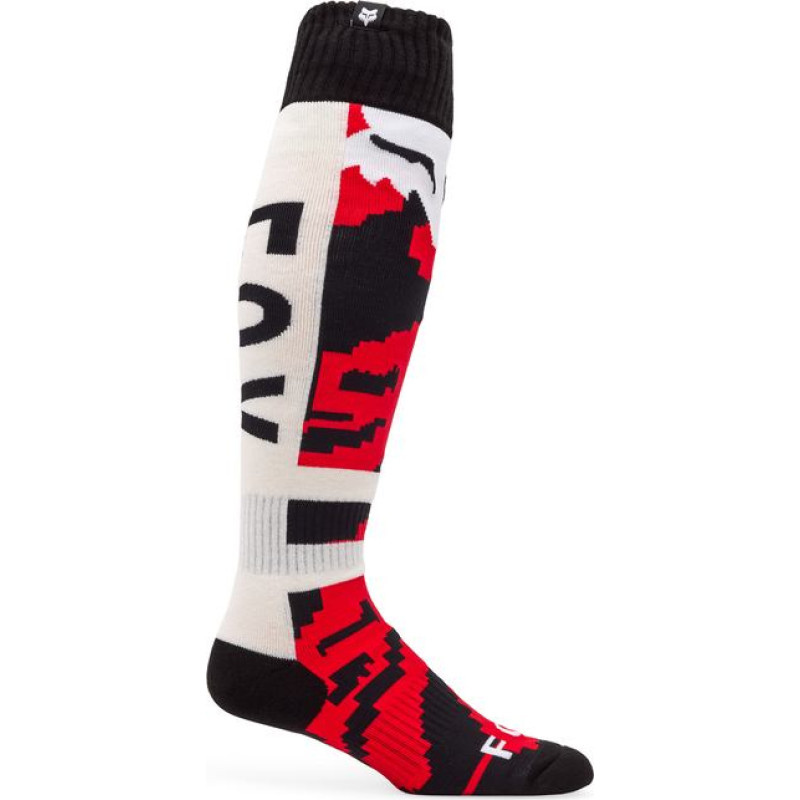 FOX 180 KAIROS SOCKS WHITE/FLUO RED