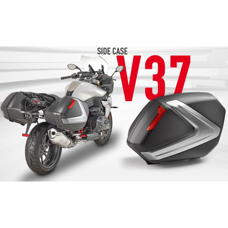 Givi V37 Tech pair of blacksidecases with smoke reflectors