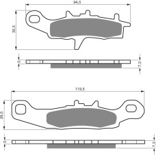 Goldfren Brake Pads 108 Ceramic Carbon S33