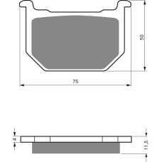 Goldfren Brake Pads 075 Ceramic carbon AD