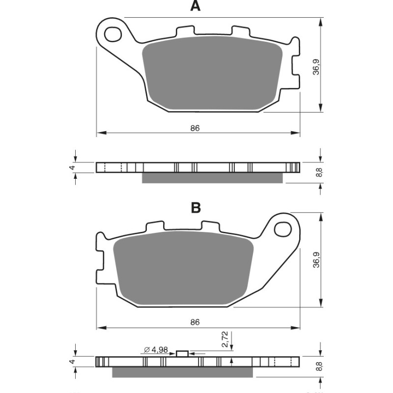 Goldfren Brake Pads 155 Ceramic carbon S3