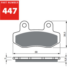Goldfren Brake Pads 447 Ceramic Carbon AD