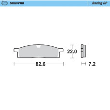 Moto Master Moto-Master Brakepads Yamaha: YZ 80-85 93-.. YZ65 18-..
