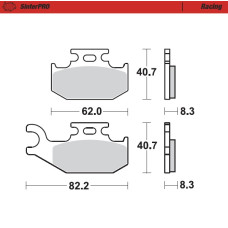 Moto Master Moto-Master Brakepads Suzuki: LTA 700 / 750 Kingquad left