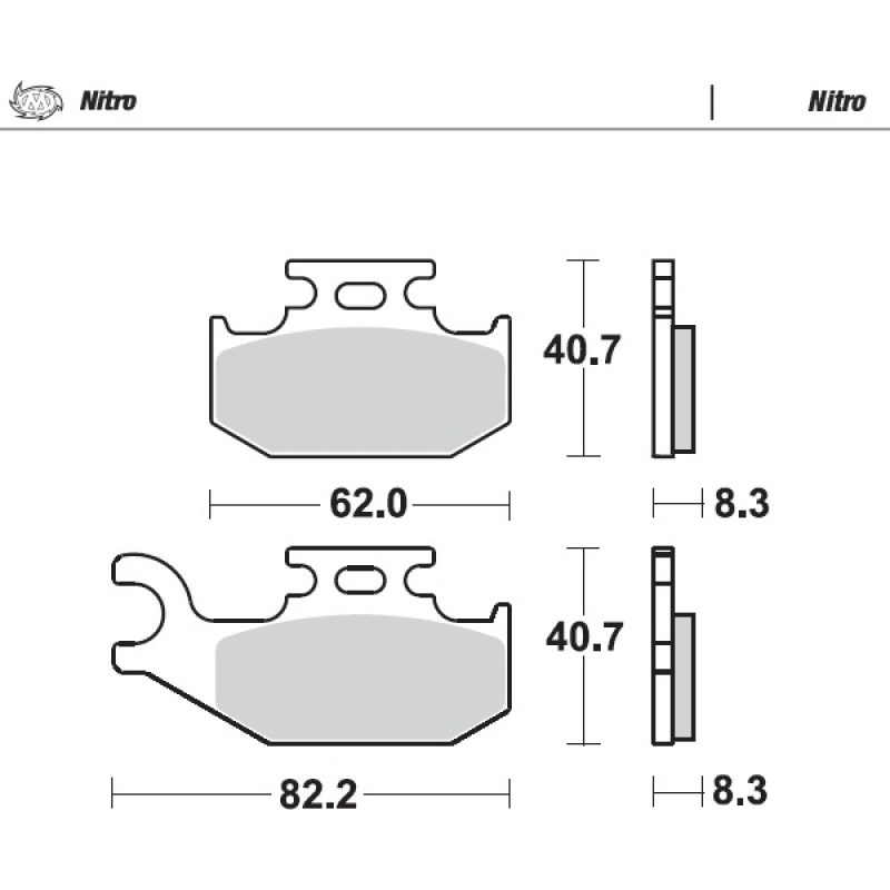 Moto Master Moto-Master Brakepads Suzuki front: (K)LT-A/F400 Kingquad 2008> LT-A450/500 Ki
