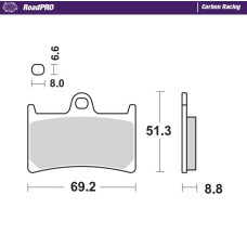 Moto Master Moto-Master Brakepads RoadPRO Carbon Racing
