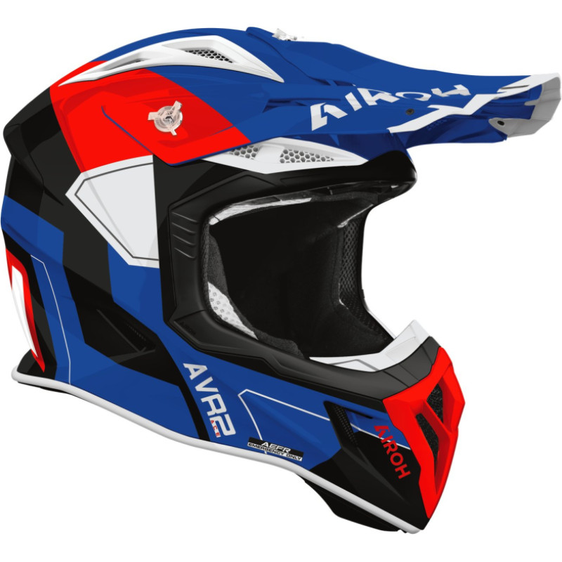 Airoh Helmet Aviator Ace 2 Shield Blue/Red gloss