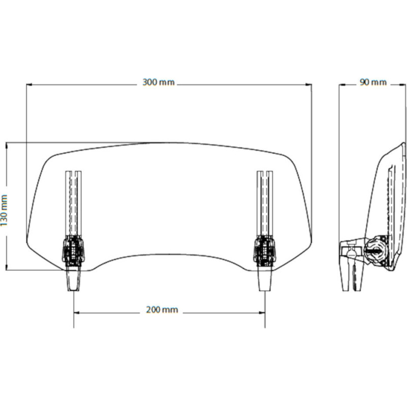 Puig Multi Adjustable Visor 2.0 Clip-On C/Clear
