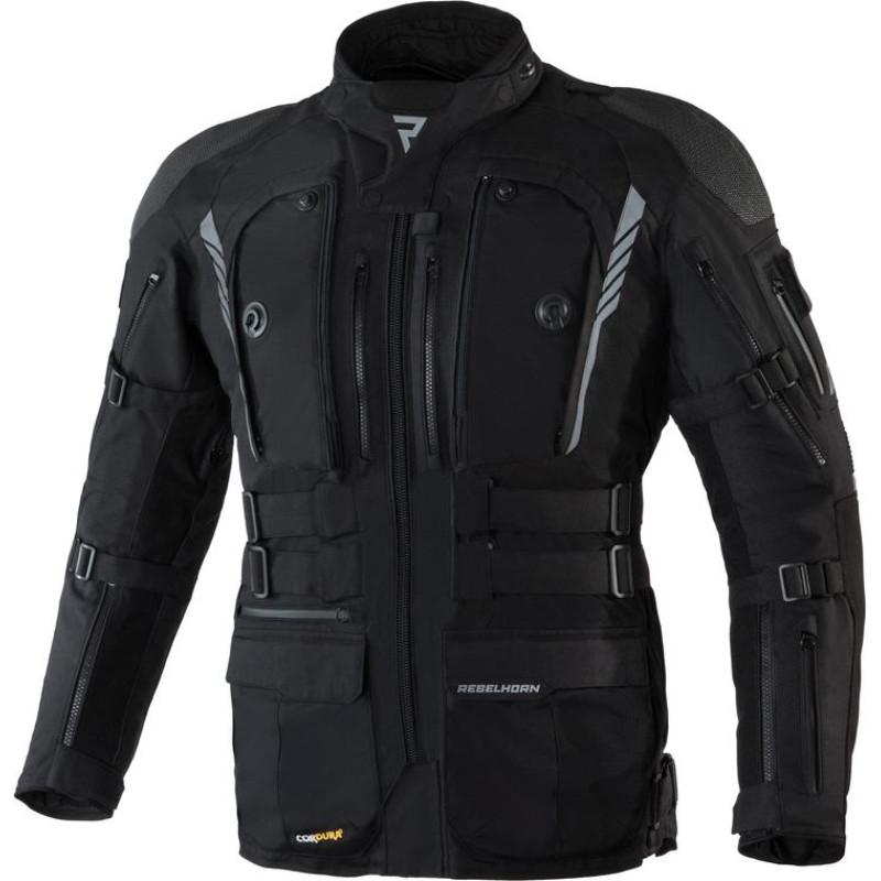 Rebelhorn PATROL BLACK TEXTILE MOTORCYCLE JACKET