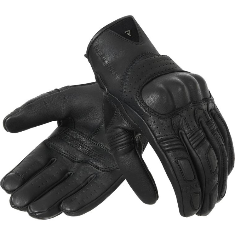 Rebelhorn THUG 2 PERFORATED BLACK MOTORCYCLE GLOVES