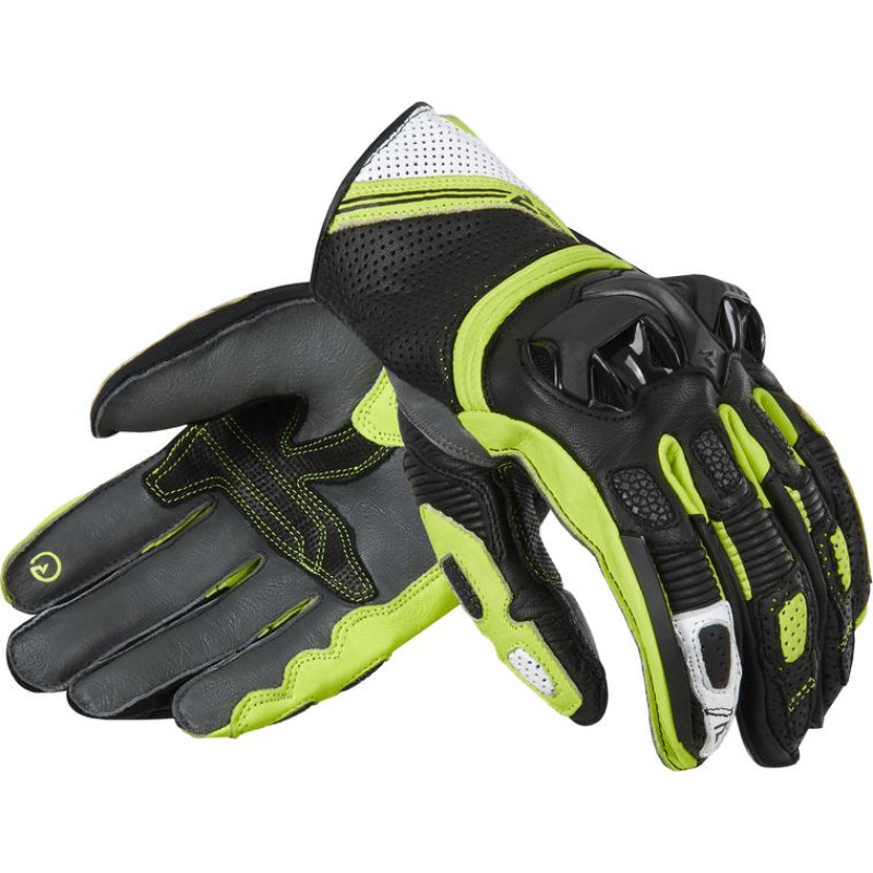 Rebelhorn ST SHORT BLACK GREY FLUO YELLOW MOTORCYCLE GLOVES
