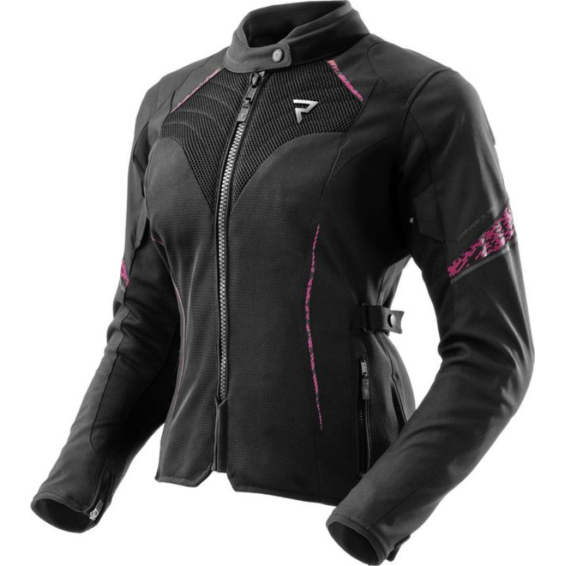 Rebelhorn JAX WOMEN BLACK PINK TEXTILE MOTORCYCLE JACKET WXS