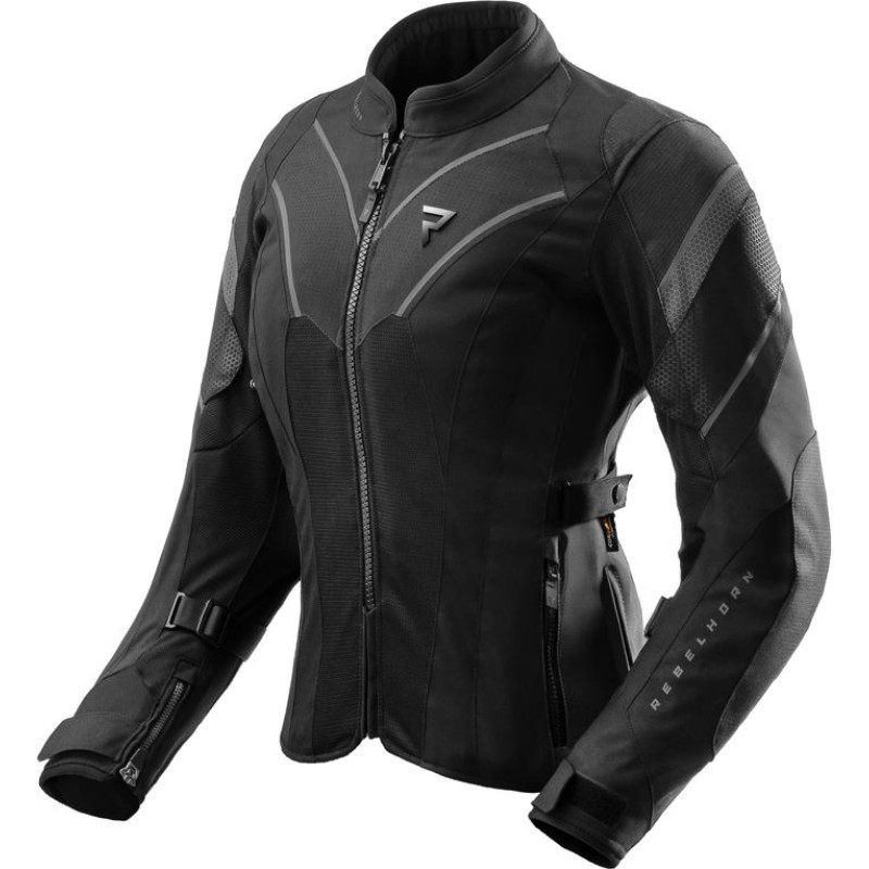 Rebelhorn HIFLOW 5 WOMEN BLACK TEXTILE MOTORCYCLE JACKET WXS