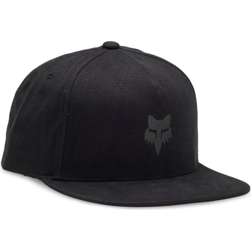 FOX Head Snapback Hat Black/Charcoal